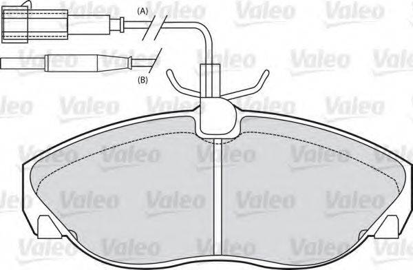 VALEO 598070 Комплект гальмівних колодок, дискове гальмо