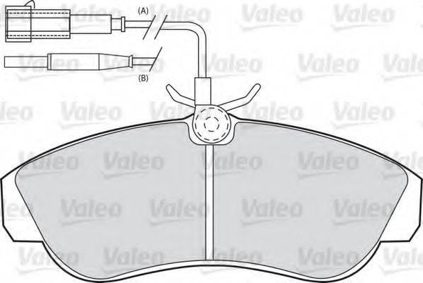 VALEO 598800 Комплект гальмівних колодок, дискове гальмо