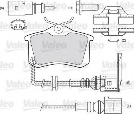 VALEO 598474 Комплект гальмівних колодок, дискове гальмо