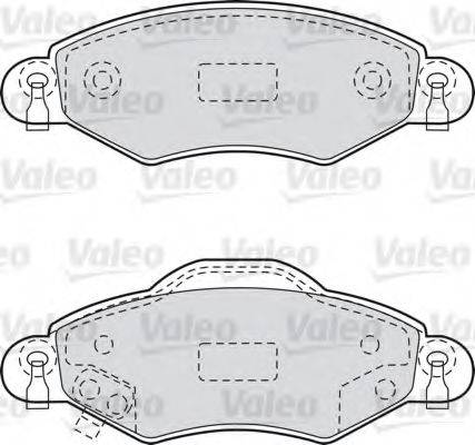 VALEO 598736 Комплект гальмівних колодок, дискове гальмо