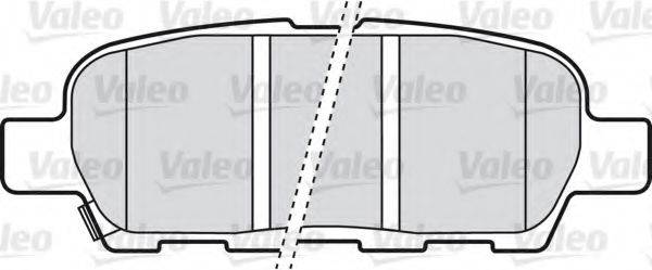 VALEO 598672 Комплект гальмівних колодок, дискове гальмо