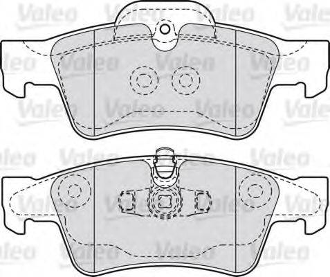 VALEO 598802 Комплект гальмівних колодок, дискове гальмо