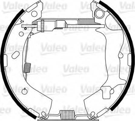 VALEO 554884 Комплект гальмівних колодок