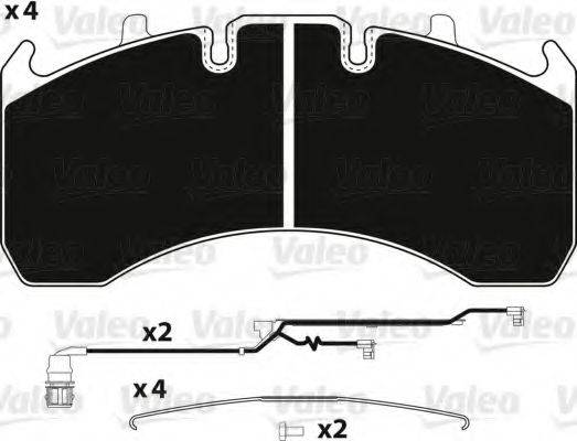 VALEO 882247 Комплект гальмівних колодок, дискове гальмо