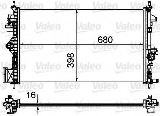 VALEO 735485 Радіатор, охолодження двигуна