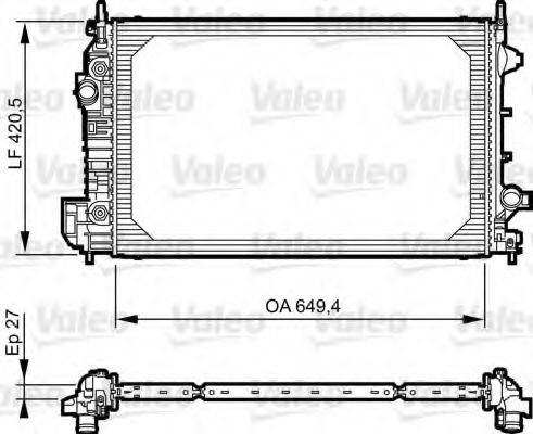 VALEO 735129 Радіатор, охолодження двигуна