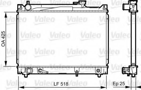 VALEO 735405 Радіатор, охолодження двигуна