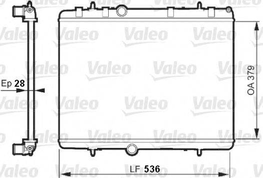 VALEO 735608 Радіатор, охолодження двигуна