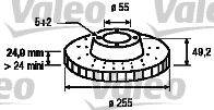 VALEO 197169 гальмівний диск