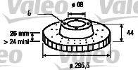 VALEO 197164 гальмівний диск