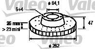 VALEO 197154 гальмівний диск