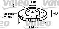 VALEO 197137 гальмівний диск