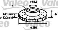 VALEO 186277 гальмівний диск