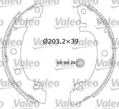 VALEO 553814 Комплект гальмівних колодок