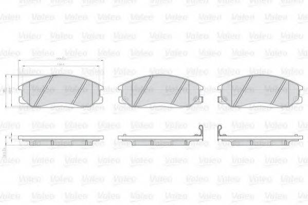 VALEO 873569 Комплект гальмівних колодок, дискове гальмо