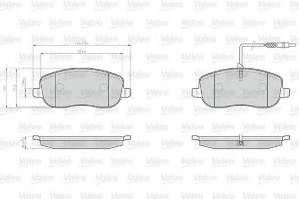 VALEO 872261 Комплект гальмівних колодок, дискове гальмо