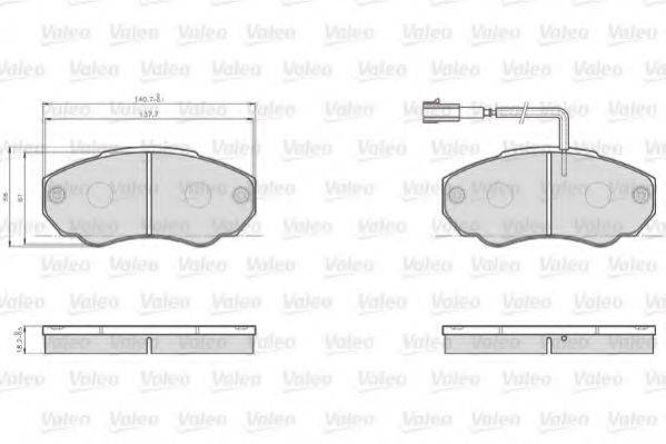 VALEO 872918 Комплект гальмівних колодок, дискове гальмо