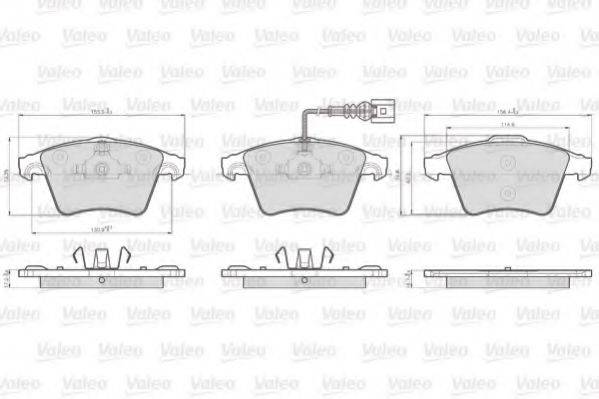 VALEO 872746 Комплект гальмівних колодок, дискове гальмо