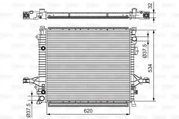 VALEO 701539 Радіатор, охолодження двигуна