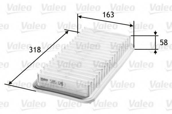 VALEO 585126 Повітряний фільтр