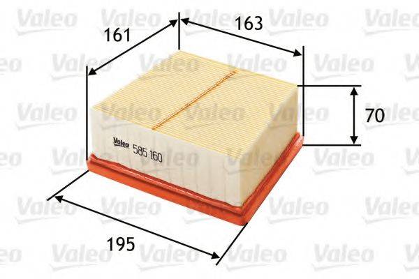 VALEO 585160 Повітряний фільтр