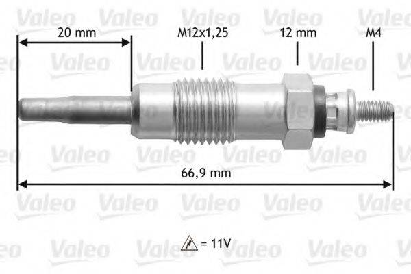 VALEO 345111 Свічка розжарювання