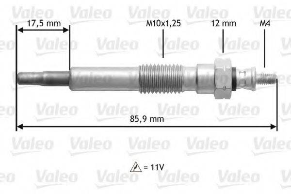 VALEO 345117 Свічка розжарювання