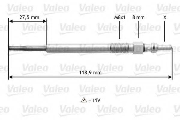 VALEO 345118 Свічка розжарювання