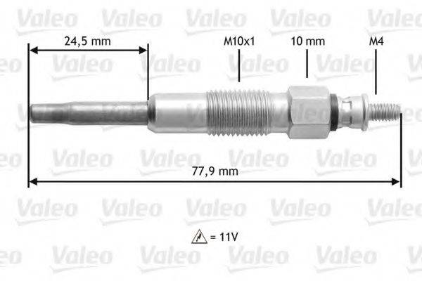 VALEO 345128 Свічка розжарювання