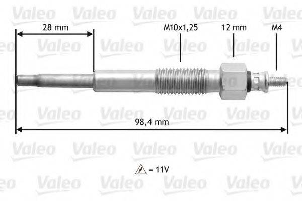 VALEO 345155 Свічка розжарювання