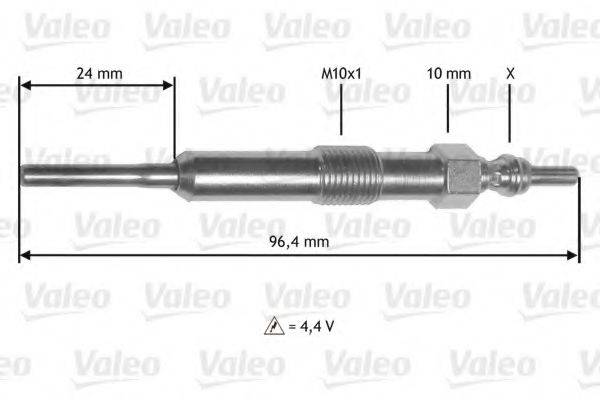 VALEO 345171 Свічка розжарювання