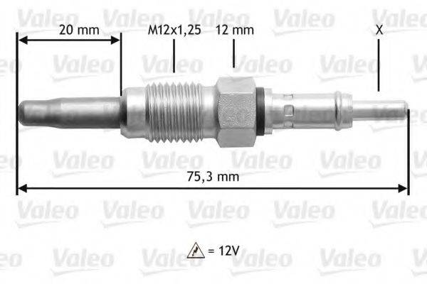 VALEO 345181 Свічка розжарювання