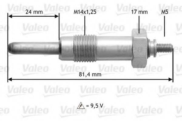 VALEO 345192 Свічка розжарювання