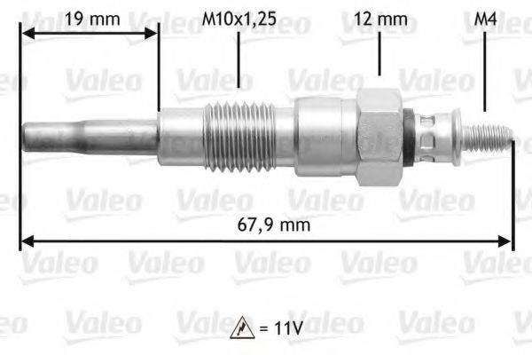 VALEO 345203 Свічка розжарювання