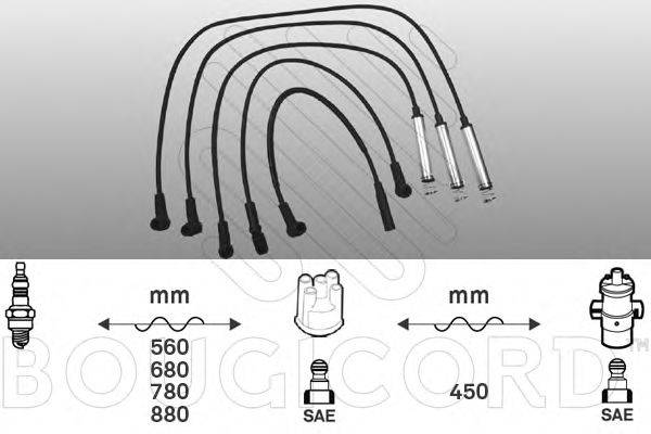 BOUGICORD 4128 Комплект дротів запалювання