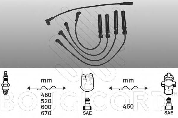 BOUGICORD 7165 Комплект дротів запалювання