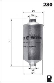 MECAFILTER ELE6019 Паливний фільтр