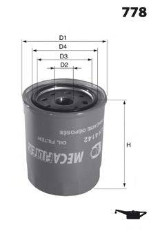 MECAFILTER ELH4217 Масляний фільтр