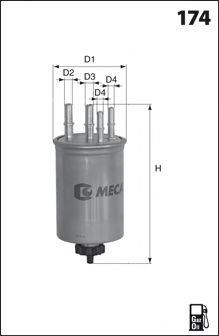 MECAFILTER ELG5464 Паливний фільтр