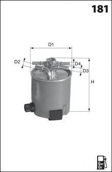 MECAFILTER ELG5440 Паливний фільтр