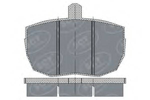 SCT GERMANY SP121PR Комплект гальмівних колодок, дискове гальмо