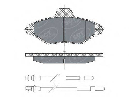 SCT GERMANY SP293PR Комплект гальмівних колодок, дискове гальмо