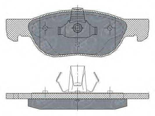 SCT GERMANY SP296PR Комплект гальмівних колодок, дискове гальмо