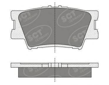 SCT GERMANY SP336PR Комплект гальмівних колодок, дискове гальмо