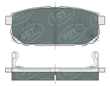 SCT GERMANY SP372PR Комплект гальмівних колодок, дискове гальмо