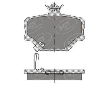SCT GERMANY SP405PR Комплект гальмівних колодок, дискове гальмо