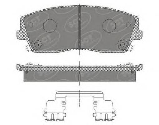 SCT GERMANY SP465PR Комплект гальмівних колодок, дискове гальмо