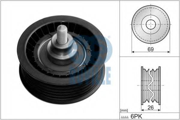 RUVILLE 55291 Паразитний / провідний ролик, полікліновий ремінь