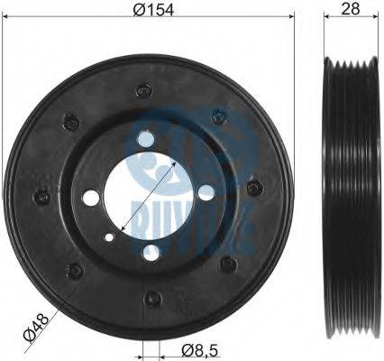 RUVILLE 515303 Ремінний шків, колінчастий вал