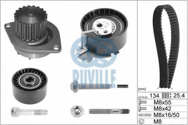 RUVILLE 56638701 Водяний насос + комплект зубчастого ременя